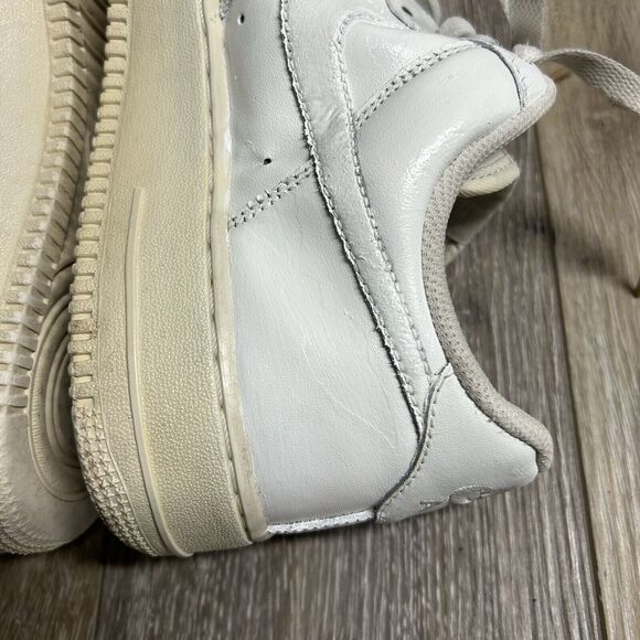Nike Men’s US Size 9 Air Force 1 Low Triple White Shoes 315122-111 Repainted - Picture 13 of 15